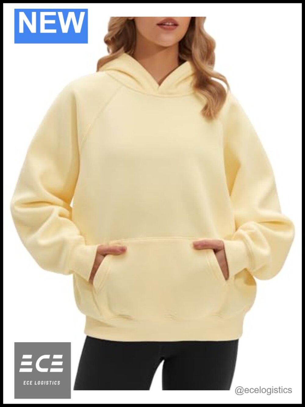 Oversized Fleece Hoodie Long Sleeve Casual Sweatshirt Kangaroo Pocket